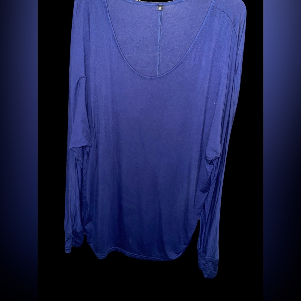 No brand - Womens Navy LS short dress/long shirt | XL
